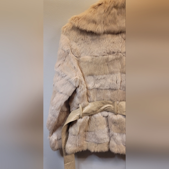 Bebe genuine leather & Genuine rabbit fur coat - Picture 7 of 13